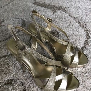 Guess Gold Glitter Heels